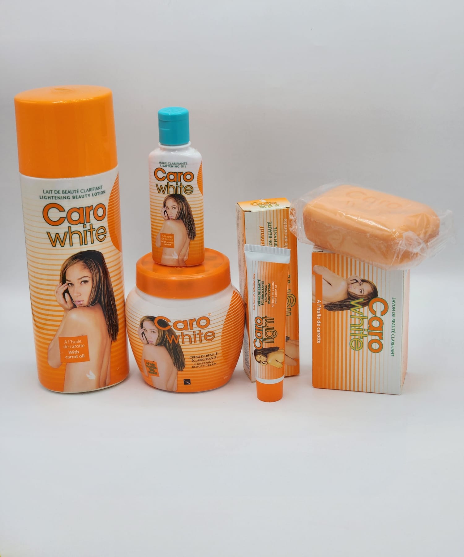 Gamme Complete Caro White Eclaircissante , Anti Tache de Lait ,Créme de Peau &Tube, Huile et Savon. - Image 5