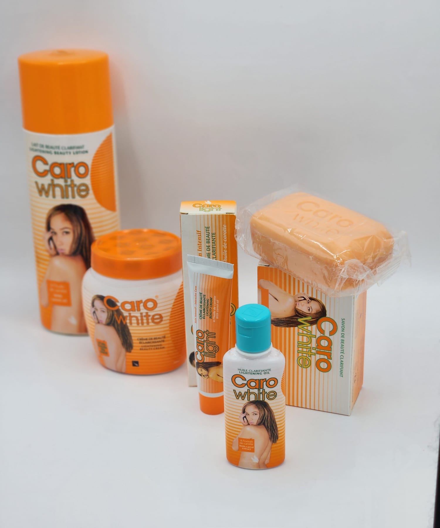 Gamme Complete Caro White Eclaircissante , Anti Tache de Lait ,Créme de Peau &Tube, Huile et Savon. - Image 2