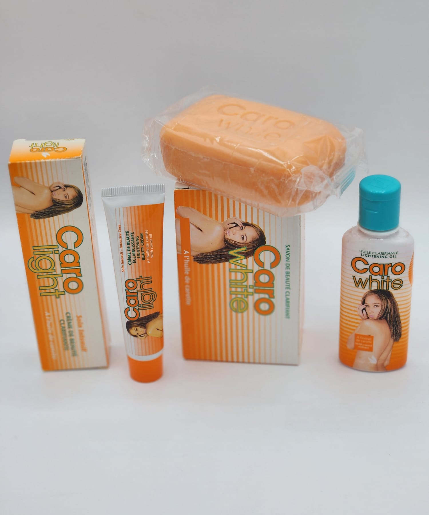 Mini Gamme Caro White Eclaircissante , Anti Tache de Créme Tube, Huile et Savon. - Image 4