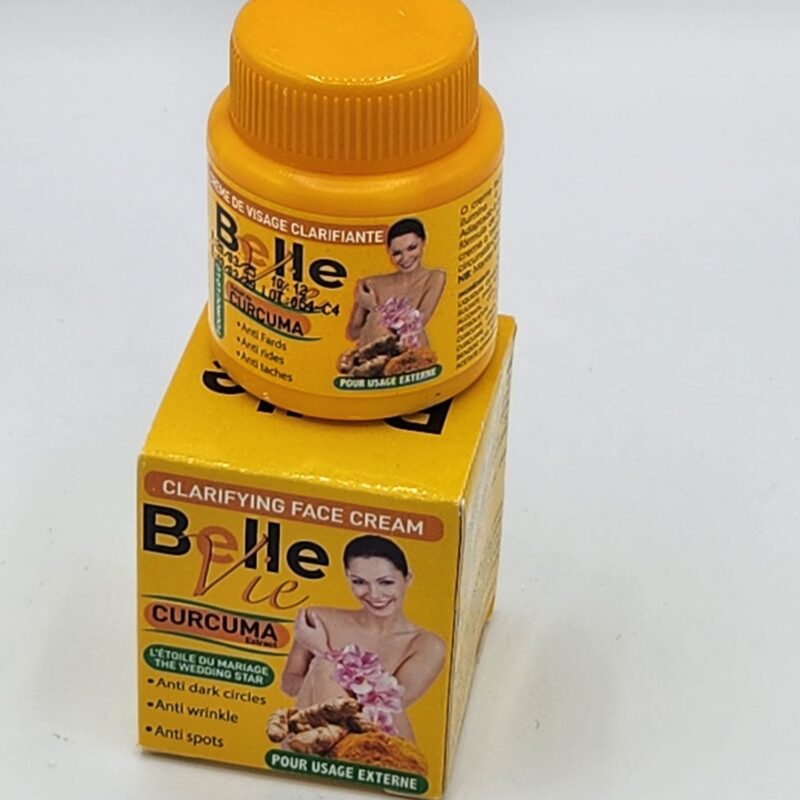 Crème de Visage Clarifiante Belle Vie – À l’Extrait de Curcuma. 50g
