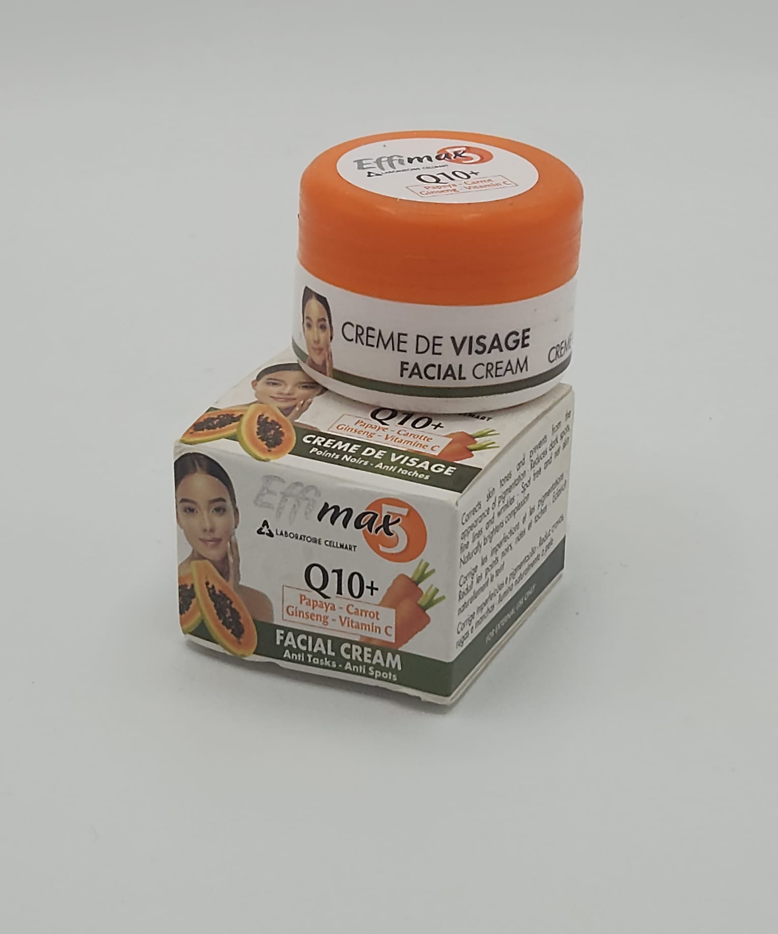 COMBO EFFIMAX PAPAYE CAROTTE VITAMINE C ULTRA ÉCLAIRCISSANT CREME VISAGE ET CREME ACTION RAPID. 50g - Image 7
