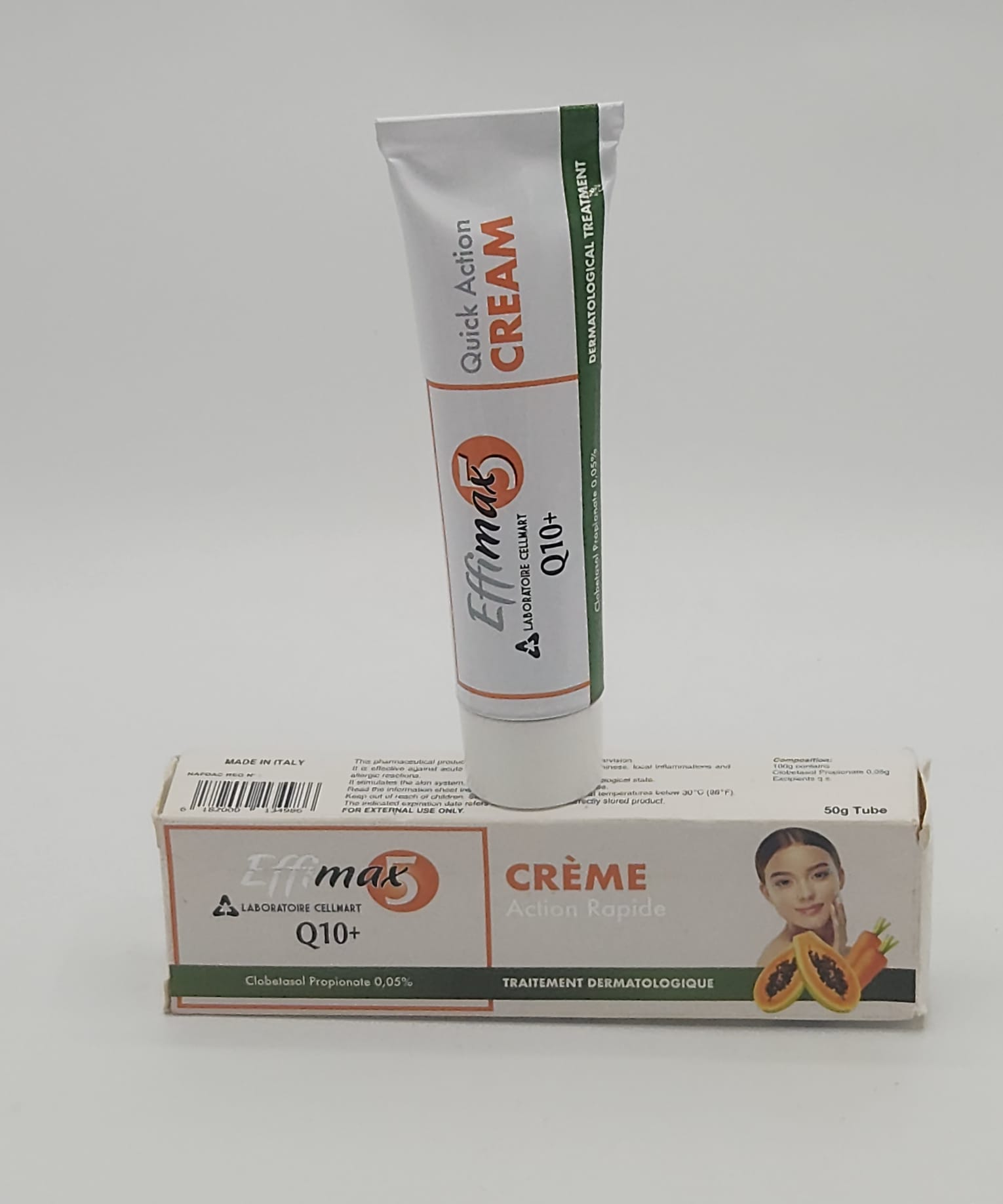 COMBO EFFIMAX PAPAYE CAROTTE VITAMINE C ULTRA ÉCLAIRCISSANT CREME VISAGE ET CREME ACTION RAPID. 50g - Image 5