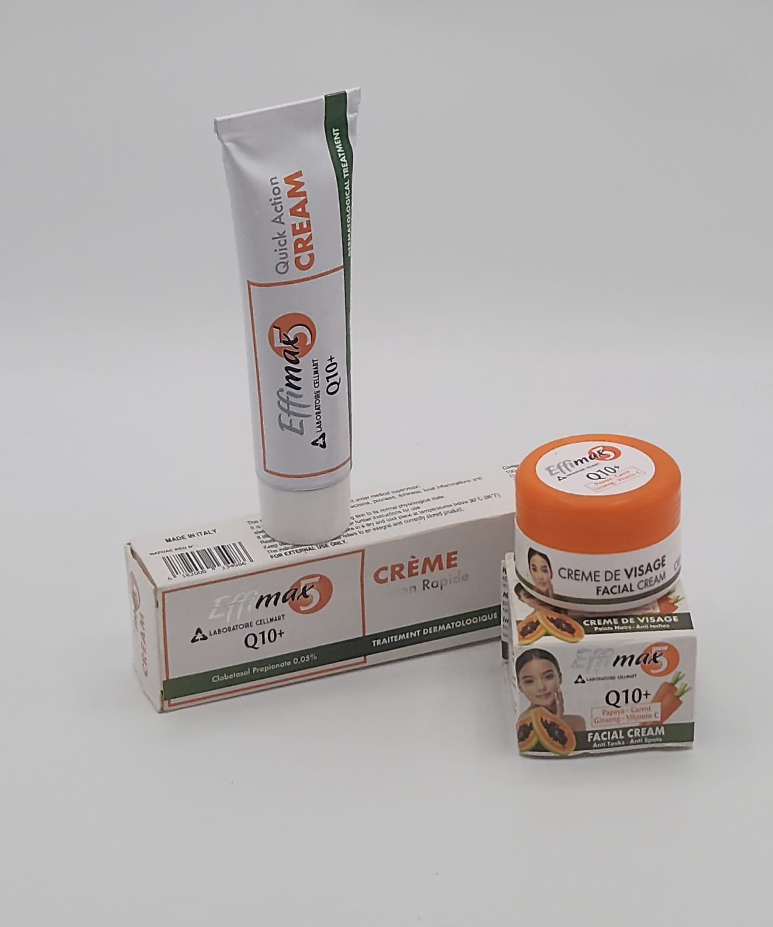 COMBO EFFIMAX PAPAYE CAROTTE VITAMINE C ULTRA ÉCLAIRCISSANT CREME VISAGE ET CREME ACTION RAPID. 50g - Image 4