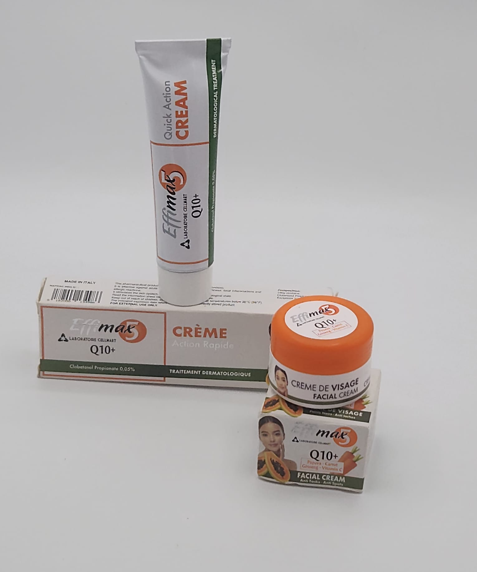 COMBO EFFIMAX PAPAYE CAROTTE VITAMINE C ULTRA ÉCLAIRCISSANT CREME VISAGE ET CREME ACTION RAPID. 50g - Image 6