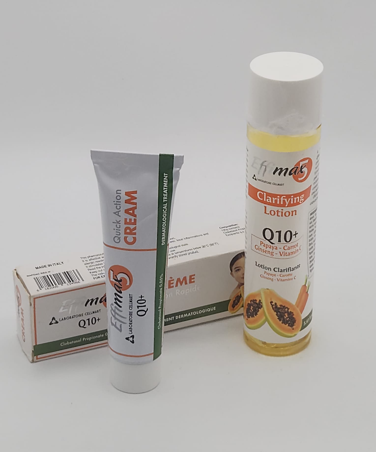 COMBO EFFIMAX PAPAYE CAROTTE VITAMINE C ULTRA ÉCLAIRCISSANT LOTION ET CREME ACTION RAPID - Image 3