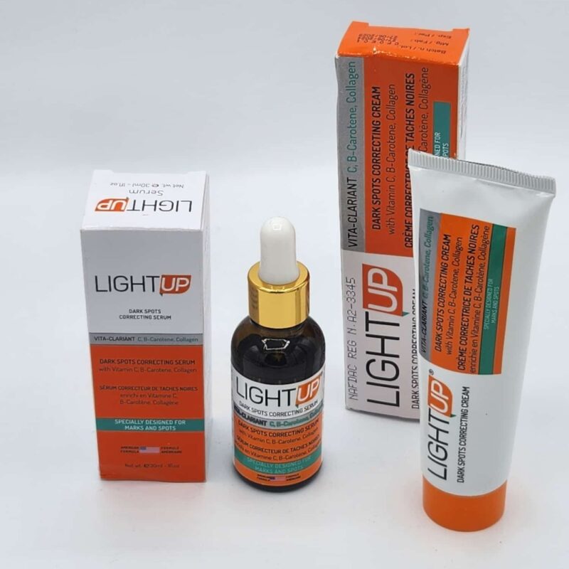 LIGHT UP Crème et Serum Correctrice  - Vitamine C - B-Carotène - Anti-Taches Noires