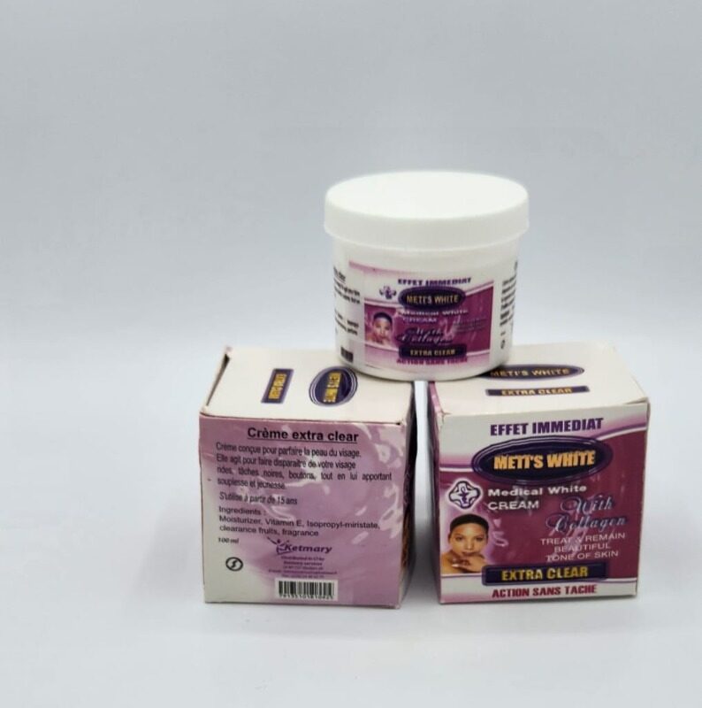 METT's WHITE Crème avec Collagen pour les rides et Taches Noires. 1X. 100ml.