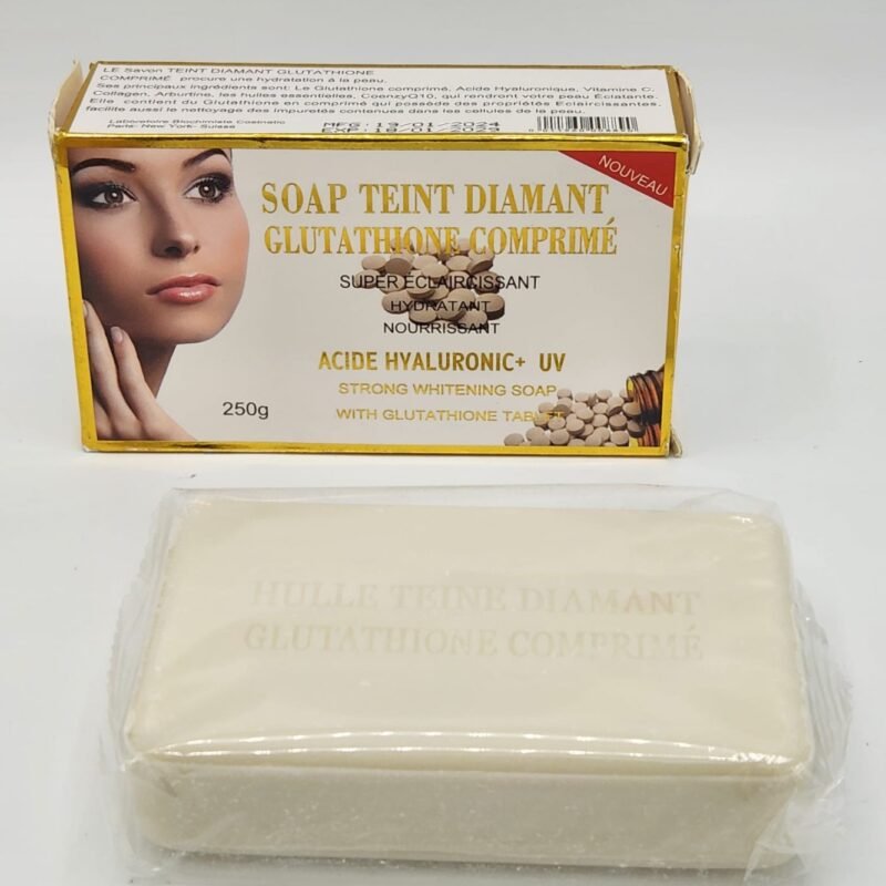 SAVON TEINT DIAMANT GLUTATHION, TRES EFFICASE . HYDRATANT ET NOURISSANT 1X