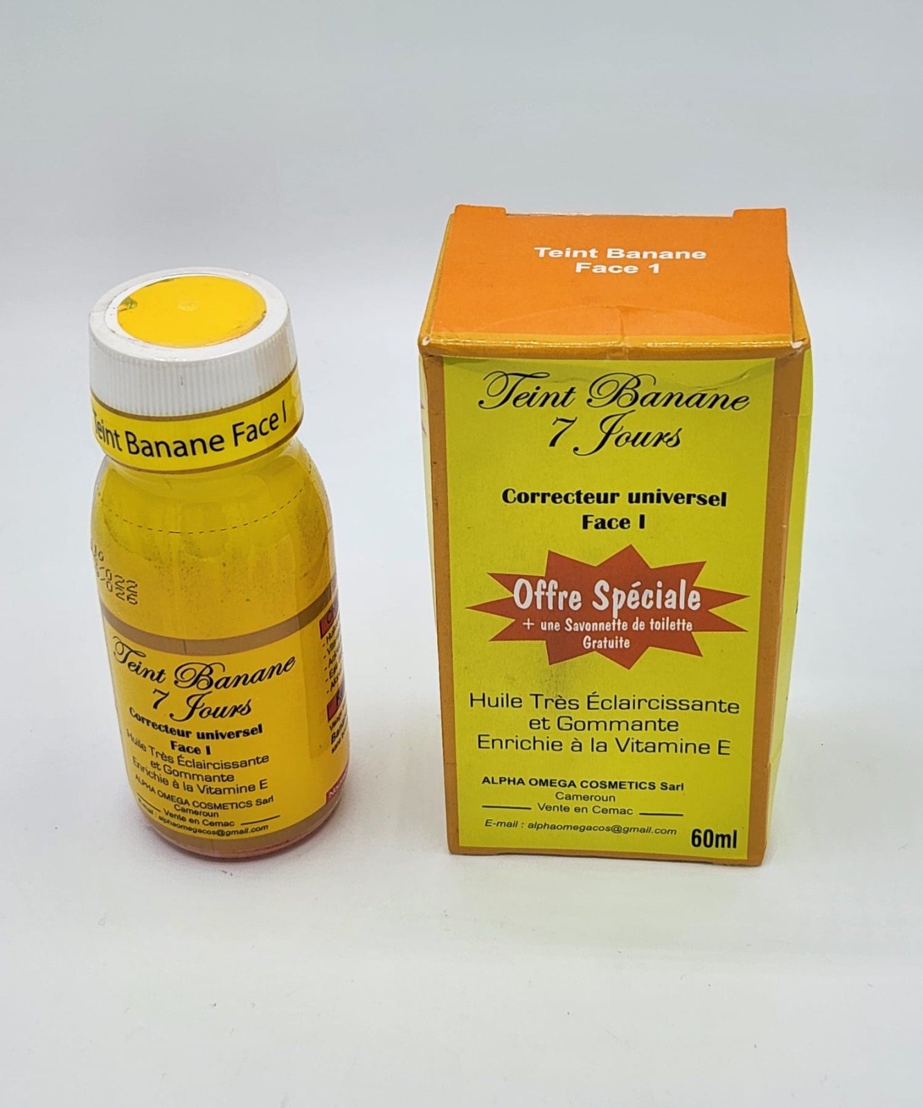 HUILE TEINT BANANE 7 JOURS FACE 1 TRÈS ÉCLAIRCISSANTE ET GOMMANTE 60ML