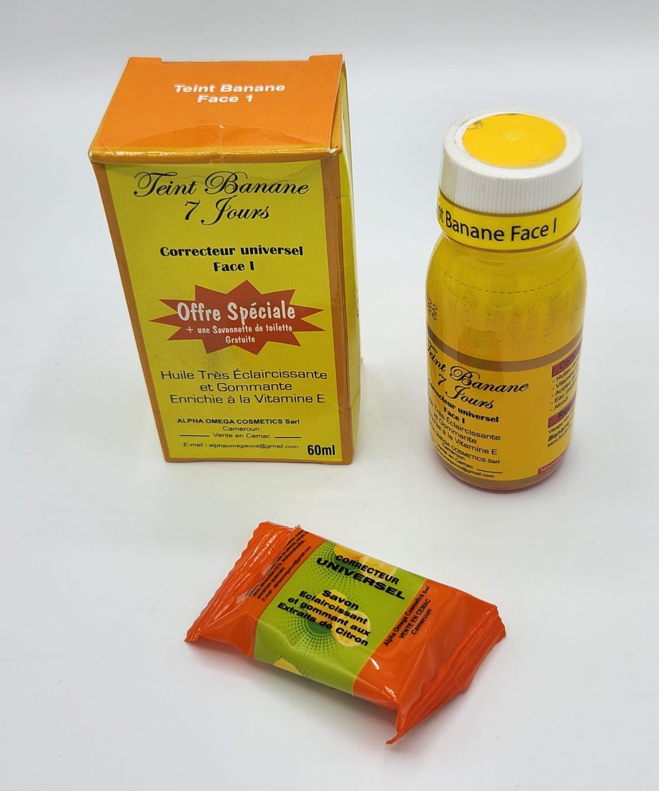 HUILE TEINT BANANE 7 JOURS FACE 1 TRÈS ÉCLAIRCISSANTE ET GOMMANTE 60ML