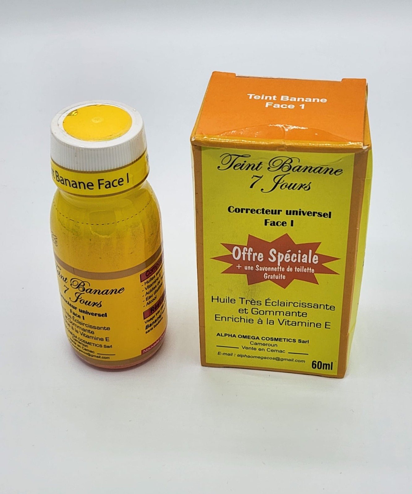 HUILE TEINT BANANE 7 JOURS FACE 1 TRÈS ÉCLAIRCISSANTE ET GOMMANTE 60ML