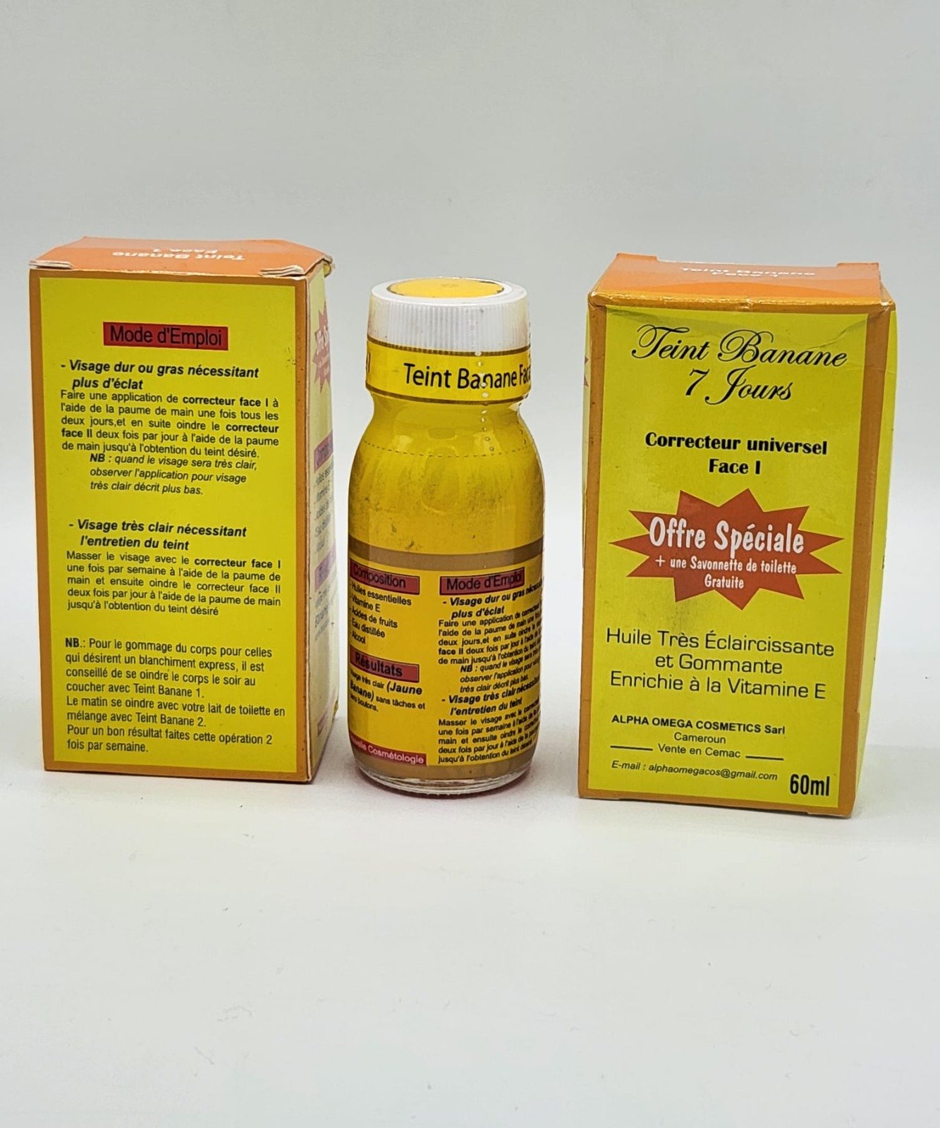 HUILE TEINT BANANE 7 JOURS FACE 1 TRÈS ÉCLAIRCISSANTE ET GOMMANTE 60ML