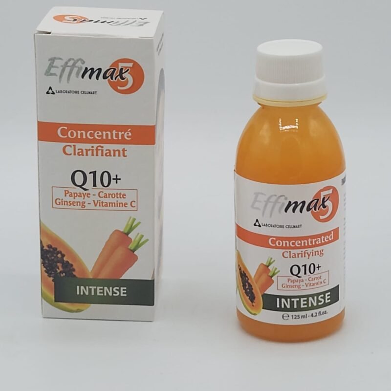EFFIMAX 5 CONCENTRÉ CLARIFIANT Q10+ INTENSE PAPAYE CAROTTE GINSENG VITAMINE C 125ML