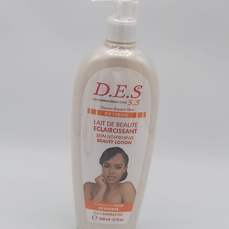 D.E.S 5.5 EXTREME LAIT DE BEAUTÉ ÉCLAIRCISSANT À L'HUILE DE BAOBAB 500ML