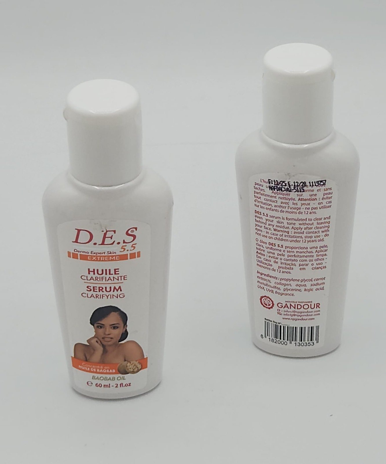 D.E.S 5.5 EXTREME HUILE CLARIFIANTE SÉRUM À L'HUILE DE BAOBAB 60ML