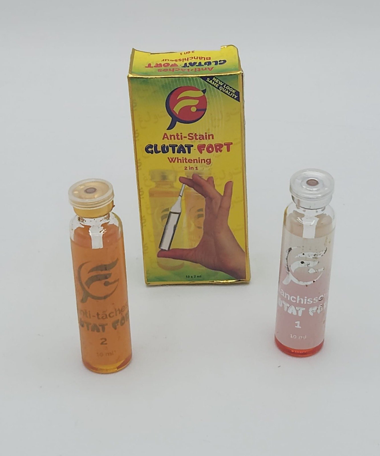 GLUTAT FORT ANTI-TACHES BLANCHISSEUR WHITENING 2 EN 1 2X10ML