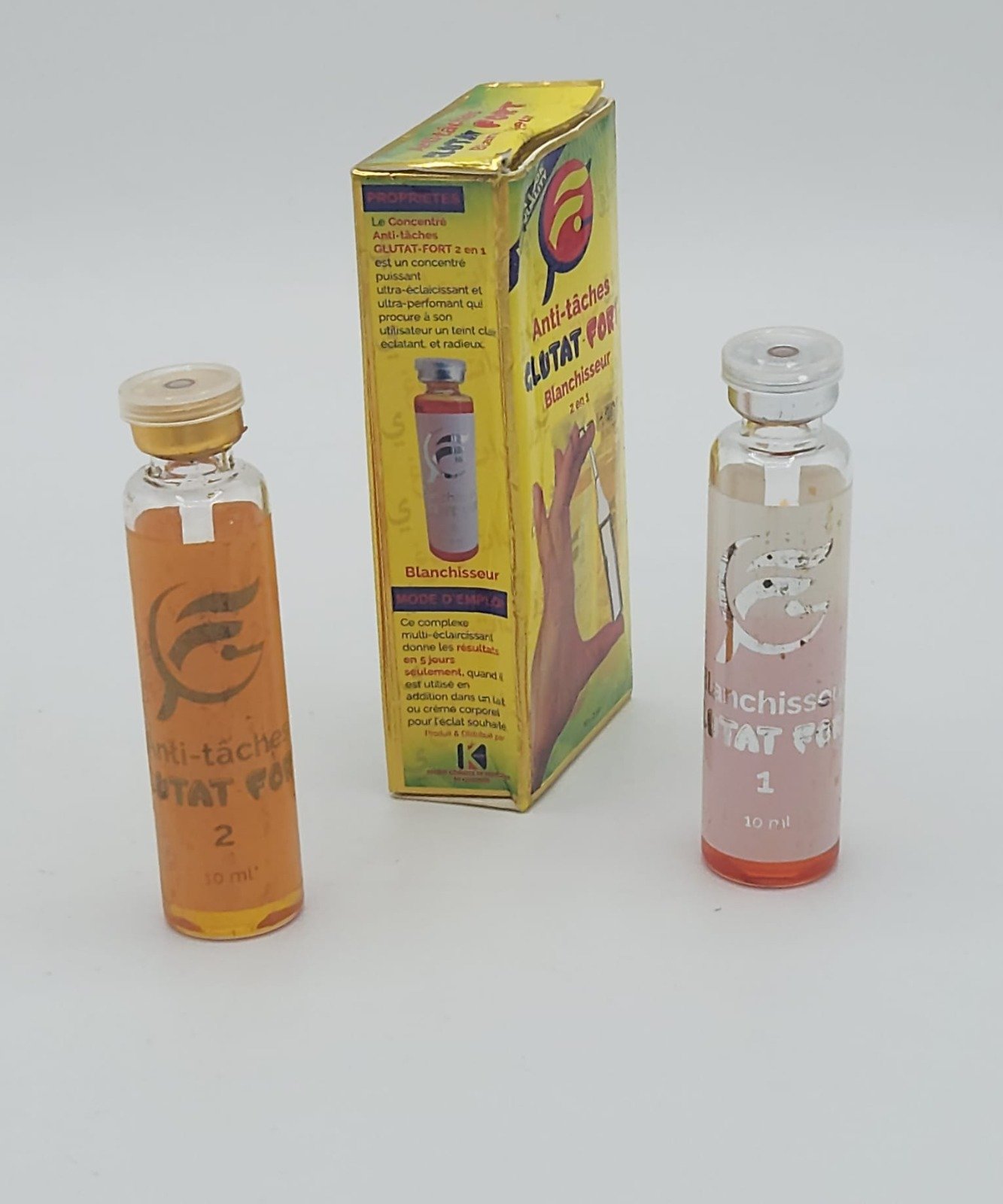 GLUTAT FORT ANTI-TACHES BLANCHISSEUR WHITENING 2 EN 1 2X10ML