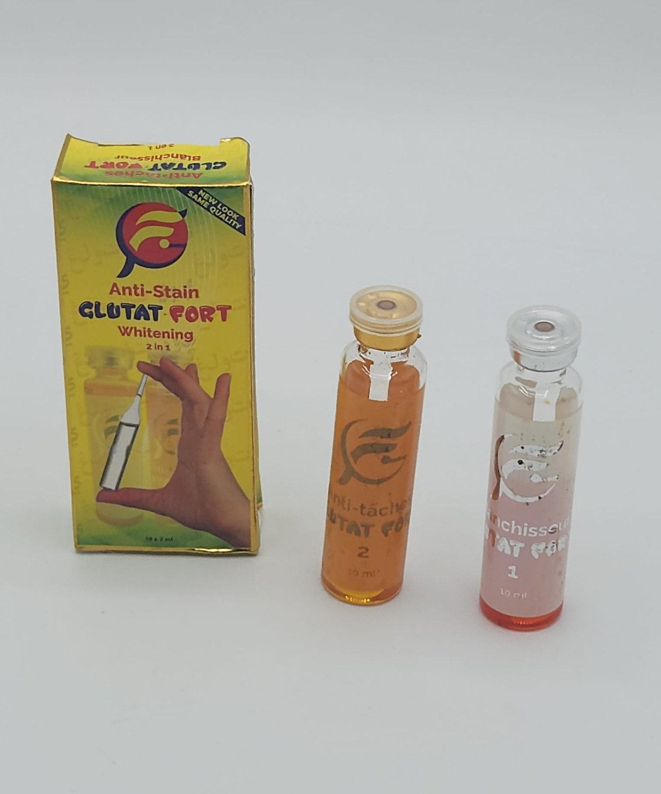 GLUTAT FORT ANTI-TACHES BLANCHISSEUR WHITENING 2 EN 1 2X10ML