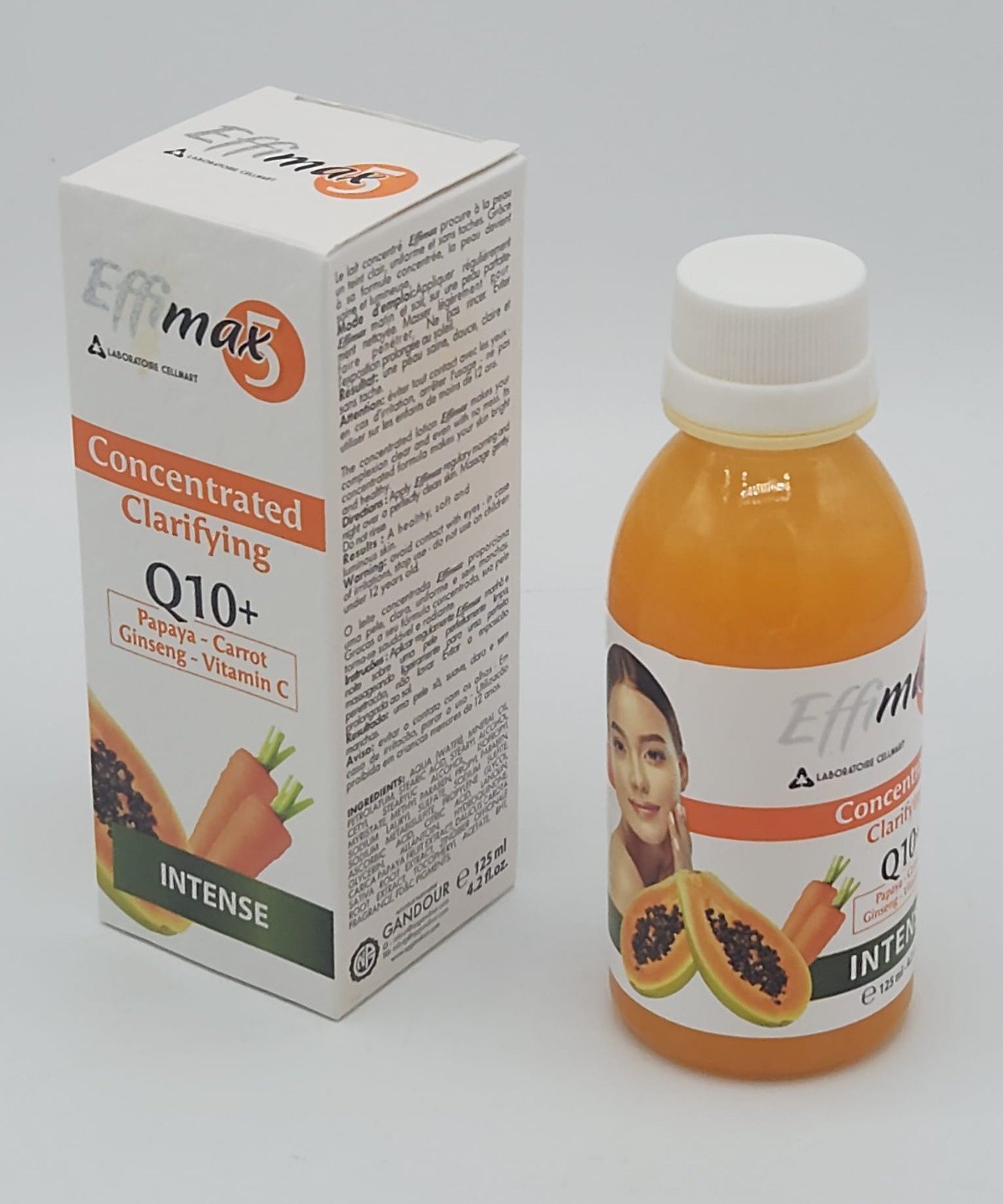 EFFIMAX 5 CONCENTRÉ CLARIFIANT Q10+ INTENSE PAPAYE CAROTTE GINSENG VITAMINE C 125ML
