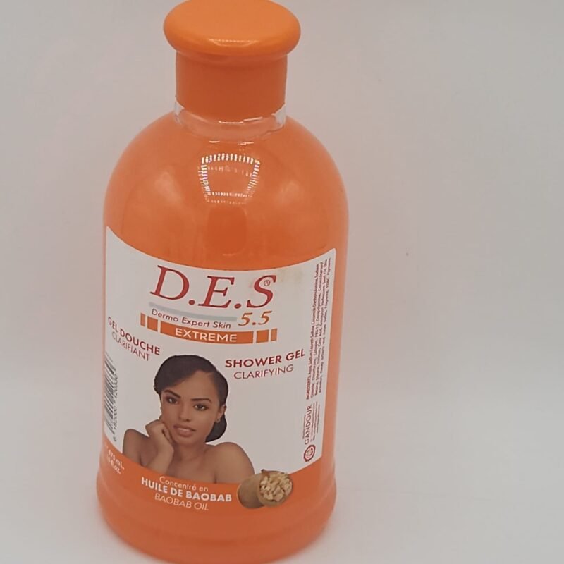 D.E.S 5.5 EXTREME GEL DOUCHE CLARIFIANT À L'HUILE DE BAOBAB 475ML