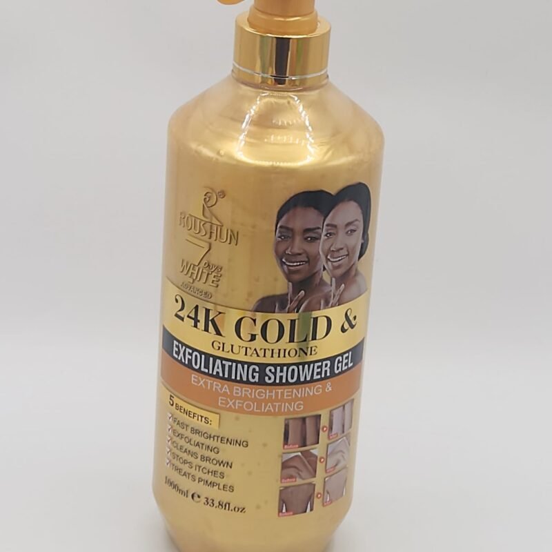 ROUSHUN 24K GOLD & GLUTATHIONE GEL DOUCHE EXFOLIANT 1000ML